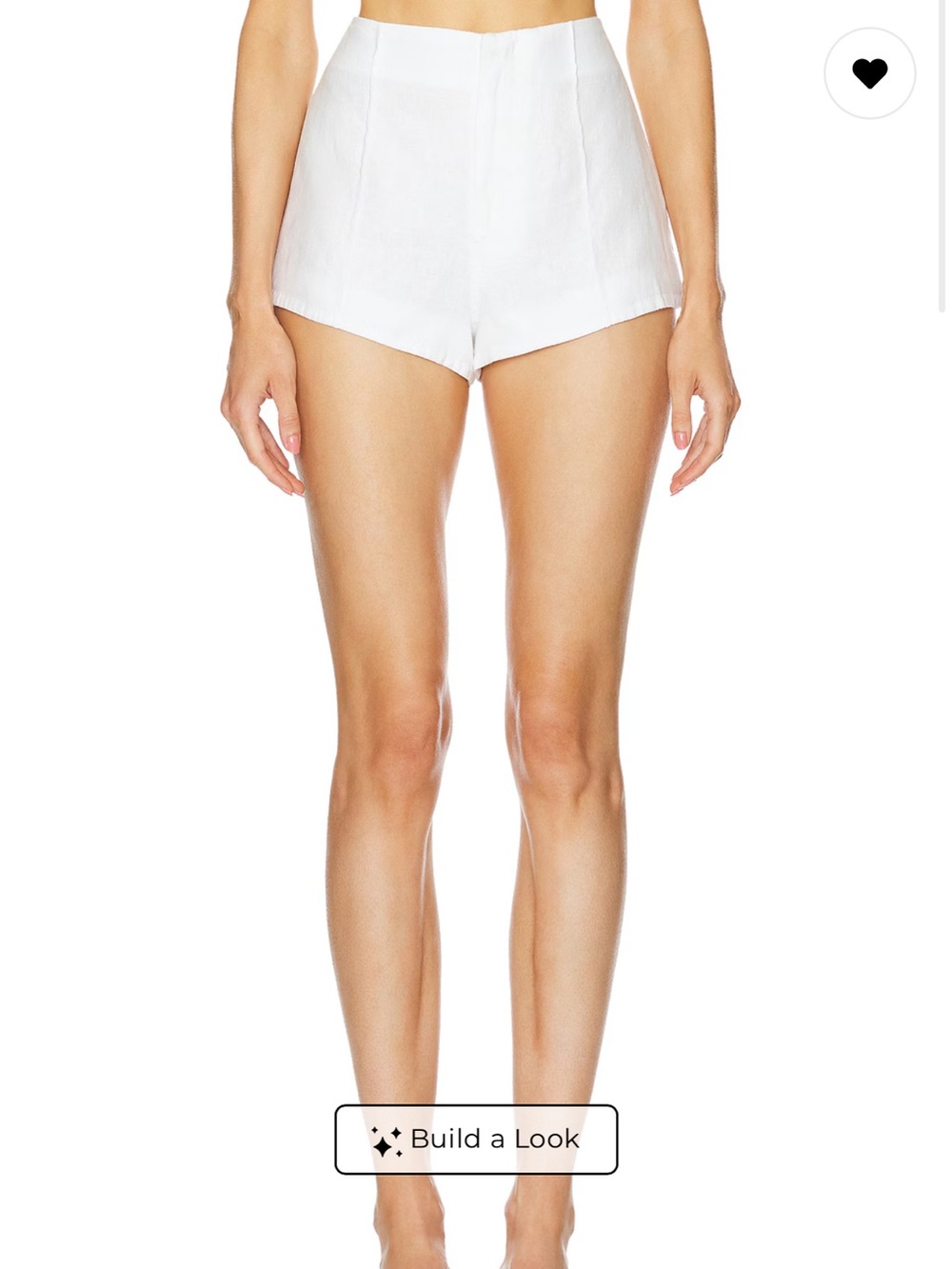 High-Rise White Women’s Shorts